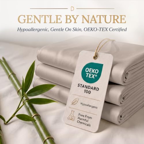 DECOLURE 100% Viscose Derived from Bamboo Sheets Twin Size | 3 Pc Bed Set