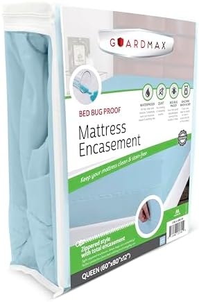 Guardmax Queen Mattress Protector Zippered, Bed Bug Mattress Cover
