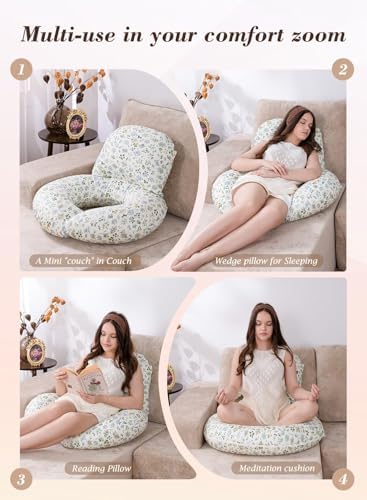 INSEN Wedge Pillow Set for Sleeping and After Surgery, Use for Acid Reflux, Reading and Relaxing, Headboard Pillow for Sitting in Bed