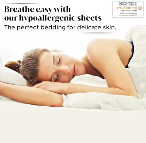 |Twin XL Size Sheet Set | Organically Grown | Ultra Soft & Cooling |100% Viscose | 17" Deep Pocket [Ivory]
