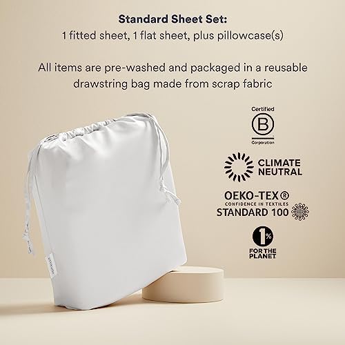 ettitude 100% Lyocell from Organic Bamboo Sheet Set (Cal King, Cloud White)