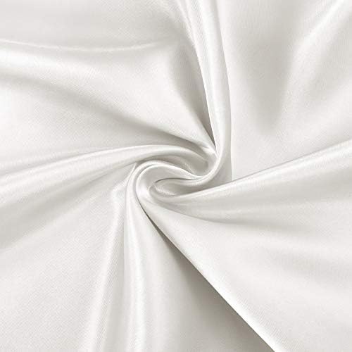 SiinvdaBZX 4Pcs Extra Deep Pocket Satin Sheet Set Queen Size, Ivory White
