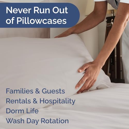 Standard Pillow Cases Set of 6 - Ultra Soft Pillowcase Covers - Light Grey