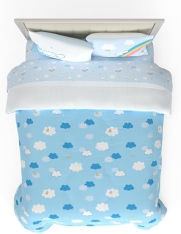 Cinnamoroll Bedding - 5 Piece Full Size Bed Set - Super Soft Microfiber Comforter and Sheet Set, (Officially Licensed Product) By Franco Collectibles