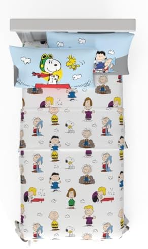 Collectibles Peanuts Snoopy Bedding Super Soft Cozy Microfiber 3 Piece Twin Sheet Set, (Officially Licensed Product) By Franco