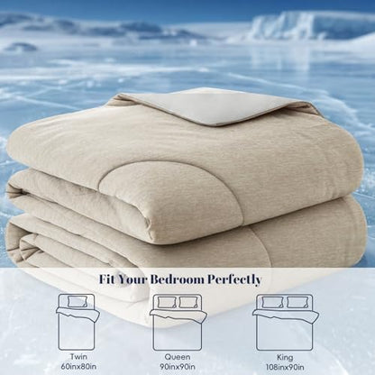 PHF Cooling Blanket for Hot Sleepers Night Sweat,Soft Quilted Comforter