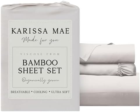 KARISSA MAE Luxury Bamboo Viscose Twin Size Sheet Set