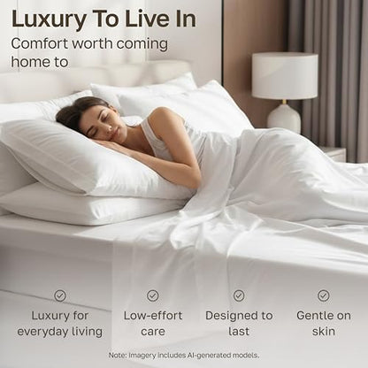 California Design Den Luxury 1000 Thread Count King Size Bedsheets Set