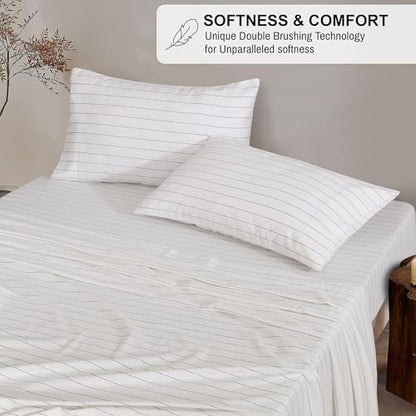 RUVANTI Flannel Sheets Full Size, Running Dots