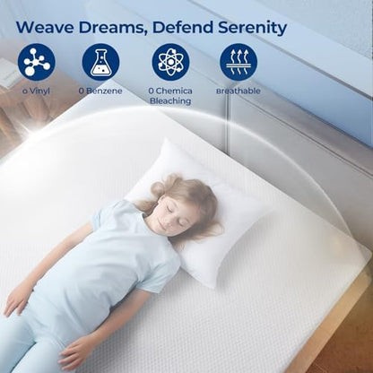 TASTELIFE Mattress Protector Queen Size Bed, Bamboo Viscose, 60x80 inches