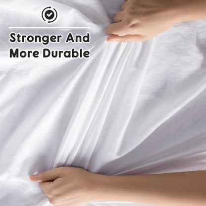 SONORO KATE 100% French Linen King Size Sheets Set,Extra Deep Pocket,4PC