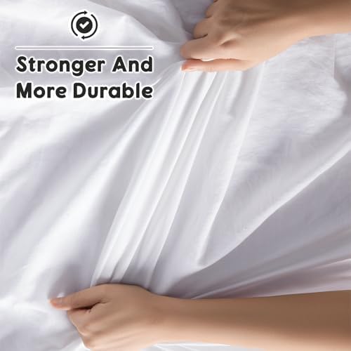 SONORO KATE 100% French Linen Queen Size Sheets Set,Extra Deep Pocket,4PC