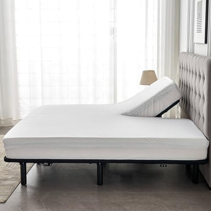 Kingnex Waterproof Split Top King Mattress Protector for Adjustable Bed
