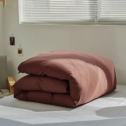 Wellboo Brick Red Comforter Set Queen Size Solid Dark Red Bedding for Women