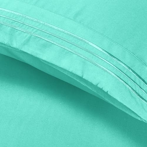 Elegant Comfort Luxury 4-Piece Bed Sheet Set - Luxury Bedding 1500 Thread Count Egyptian Quality Microfiber, Wrinkle Resistant Cool & Breathable, Easy Elastic Fitted, Full, Paradise Teal