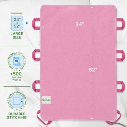 Simply Seniors Absorbent Positioning Bed Pads with 8 Handles 34"x52"- 2Pack
