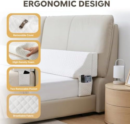 Wedge Pillow Headboard for Bed Gap,Foldable Bed Wedge Gap Filler King Size