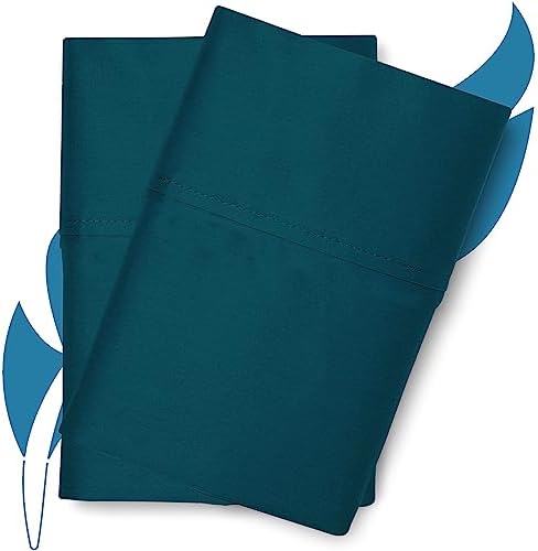 800 Series King Pillow Cases Set of 2, Sateen, Teal