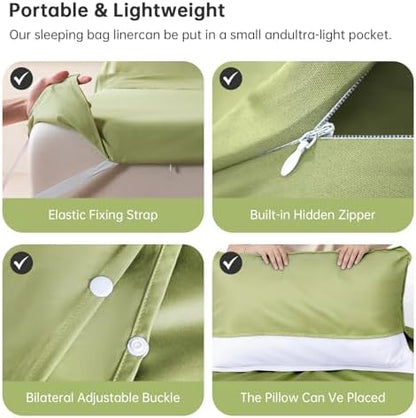 Sleeping Bag Liner, Travel Sheets for Hotel, Sleep Sack for Adults