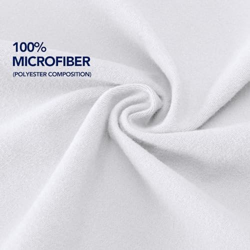 PureFit Stretchy Box Spring Cover Full - Elastic Fitted Box Spring Wrap Around 4 Sides, Wrinkle & Fading Resistant Fits Full Size Beds, White