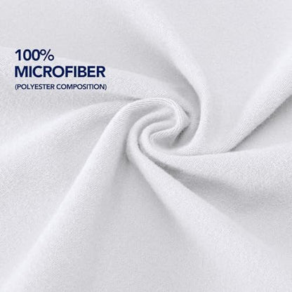 PureFit Stretchy Box Spring Cover Queen - Elastic Fitted Box Spring Wrap Around 4 Sides, Wrinkle & Fading Resistant Fits Queen Size Beds, White