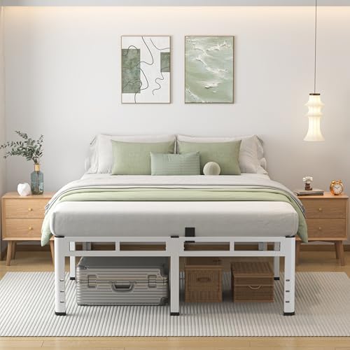 NKZ 2-in-1 Full Size Metal Platform Bed Frame, 20 Inch Heavy Duty Bed Base
