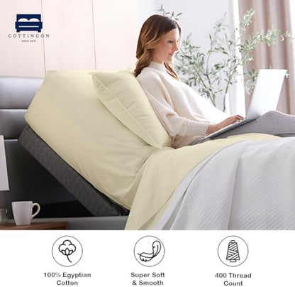 1 Piece Top Split King Fitted Sheet for Adjustable beds, 34" Split, Ivory