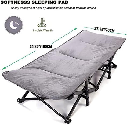 Thick Camping Sleeping Pad, Soft Comfortable Microfiber Camping Cot Pads for Adults, Lightweight Foldable Sleeping mats for Traveling Hiking Backpacking Traveling
