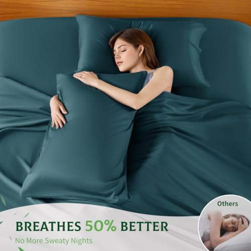 SONORO KATE 100% Viscose Derived from Bamboo_Sheets, Extra Deep Pocket,4PC