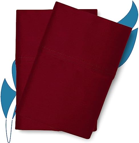 800 Series Standard/Queen Pillow Cases Set of 2, Burgundy