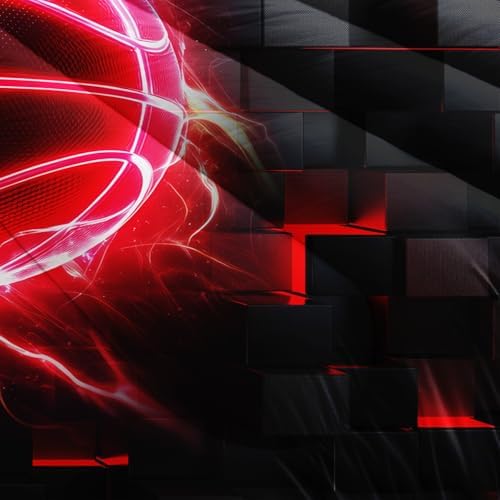 HOSIMA Basketball Comforter King,Neon Sports Bedding with 2 Pillowcases.