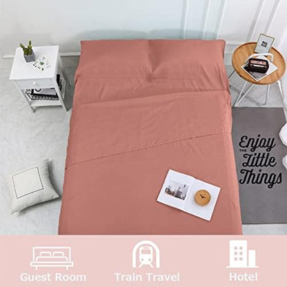 Sleeping Bag Liner, Lightweight Portable, Soft Travel and Camping Sheet, with Compact and Carry Bag, for Travel, Hotel
