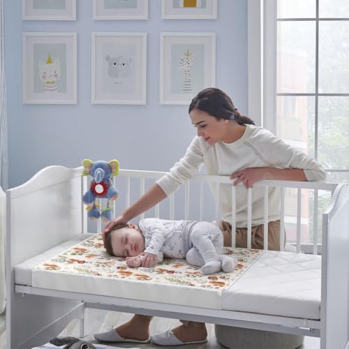 Crib Pee Pads for Baby & Toddler Viscose from Bamboo 3 Pack, 100% Waterproof Absorbent Non-Slip Bed Wetting Pad for Crib, Reusable Washable Quilted Mattress Protector, 36''x28''