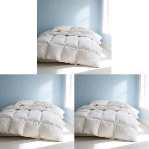 Martha Stewart Luxury White Goose Feathers Down Fiber Comforter King Size (Pack of 3)
