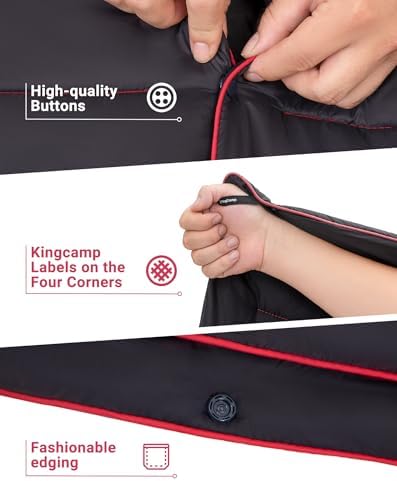 KingCamp Ultralight Camping Blanket, Wearable Packable Blanket 69" x 53"