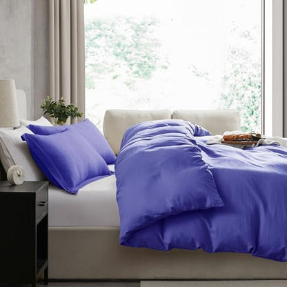 Hearth & Harbor Prewashed Full Duvet Cover Set, Royal Blue