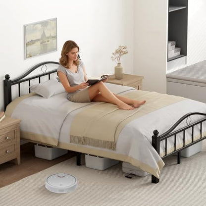 Metal Full Size Bed Frame with Headboard