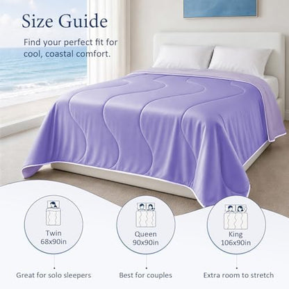 Cooling Comforter for Hot Sleepers, Queen 90x90, Light Purple