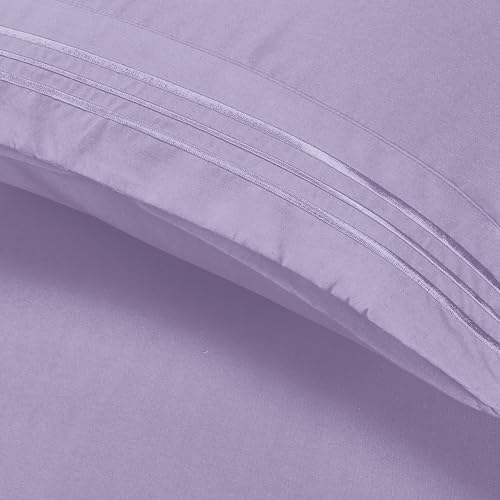 Elegant Comfort Luxury 4-Piece Bed Sheet Set - Luxury Bedding 1500 Premium Hotel Quality Microfiber, Wrinkle Resistant Cool & Breathable, Easy Elastic Fitted, Twin/Twin XL, Violet