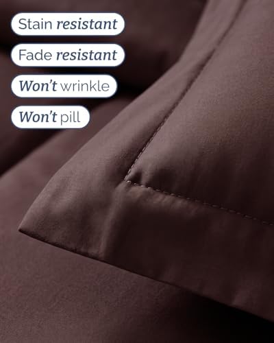 Twin Comforter Set - 5 Piece Reversible Bed in a Bag Twin - Brown/Beige