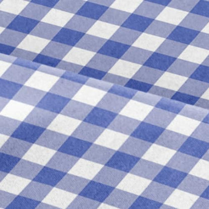 Twin XL 3 Piece Striped Sheet Set - Breathable & Cooling - Blue Gingham