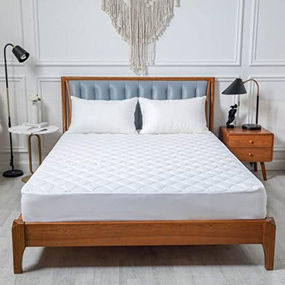 Kingnex Quilted Waterproof RV Short Queen Mattress Protector Pad