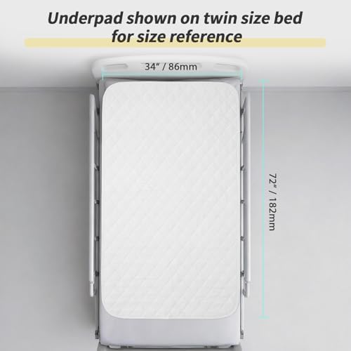 CoolShields Reusable Waterproof Bed Pads Washable Underpads 34 x 72(1 Pack)