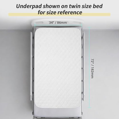 CoolShields Reusable Waterproof Bed Pads Washable Underpads 34 x 72(1 Pack)