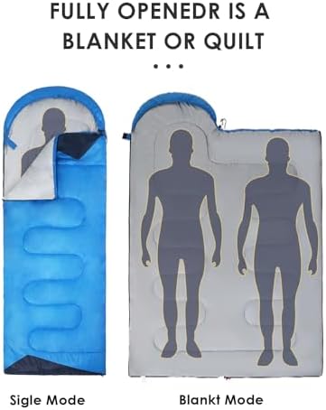 Sleeping Bags for Adults Backpacking Lightweight Waterproof- Cold Weather Sleeping Bag for Girls Boys Mens for Warm Camping Hiking Outdoor Travel Hunting with Compression Bags