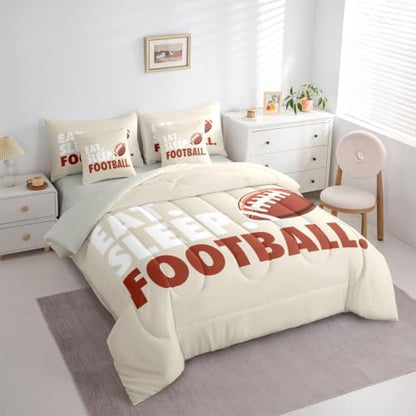 Erosebridal Football Comforter Set with Sheets 7 Piece Queen