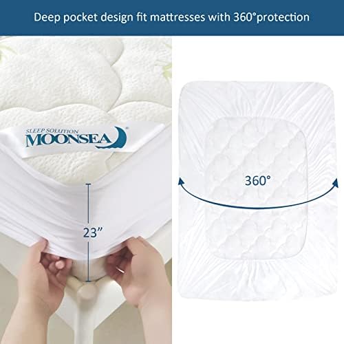 XL Twin Mattress Topper, Quilted Thick Viscose Twin XL Mattress Pad