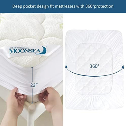 XL Twin Mattress Topper, Quilted Thick Viscose Twin XL Mattress Pad
