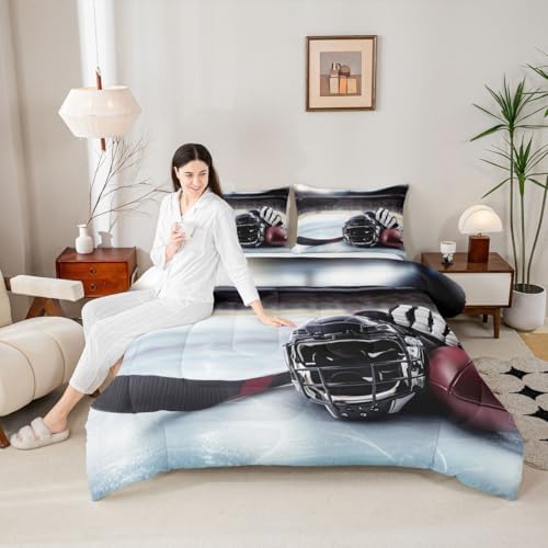 Feelyou American Football Satdium Comforter Set Queen Size Kids Boys
