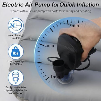 Onirii Inflatable Car Air Mattress Back Seat Bed with Air Pump